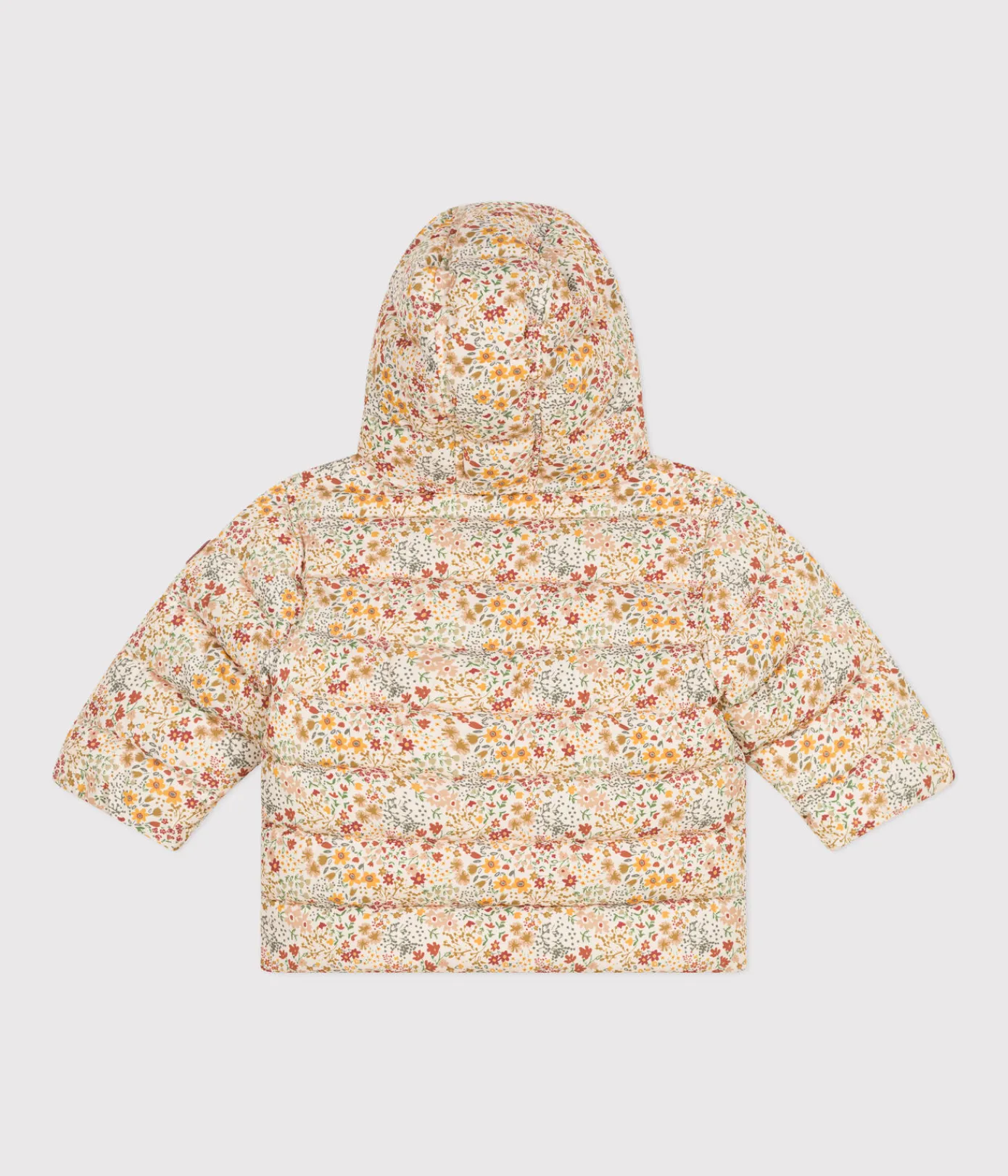 Petit Bateau Jacken, Anoraks*Gemusterte Baby-Winterjacke mit Kapuze weiss AVALANCHE/ MULTICO