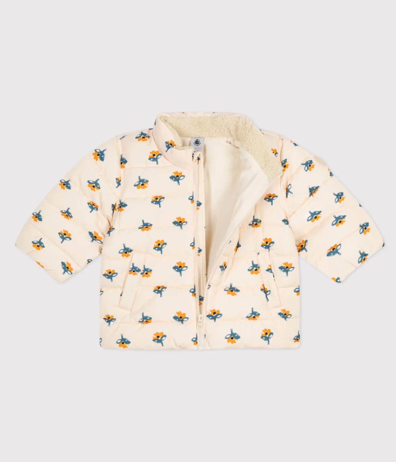 Petit Bateau Jacken, Anoraks*Gemusterter Baby-Anorak mit einziehbarer Kapuze weiss AVALANCHE/ MULTICO