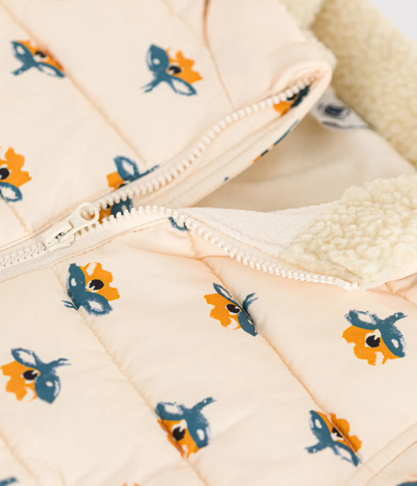 Petit Bateau Jacken, Anoraks*Gemusterter Baby-Anorak mit einziehbarer Kapuze weiss AVALANCHE/ MULTICO