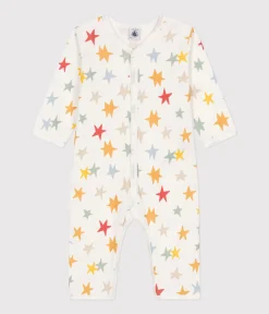 Petit Bateau Schlafanzüge, Strampler*Gemusterter Baby-Pyjama ohne Füße aus Baumwolle weiss MARSHMALLOW/weiss MULTICO