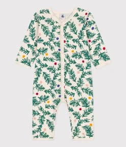 Petit Bateau Schlafanzüge, Strampler*Gemusterter Baby-Pyjama ohne Füße aus Baumwolle ROT AVALANCHE/ AURORA