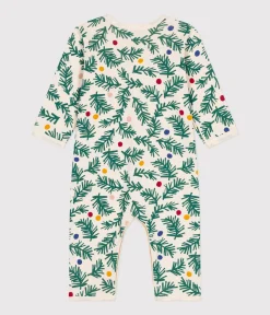 Petit Bateau Schlafanzüge, Strampler*Gemusterter Baby-Pyjama ohne Füße aus Baumwolle ROT AVALANCHE/ AURORA