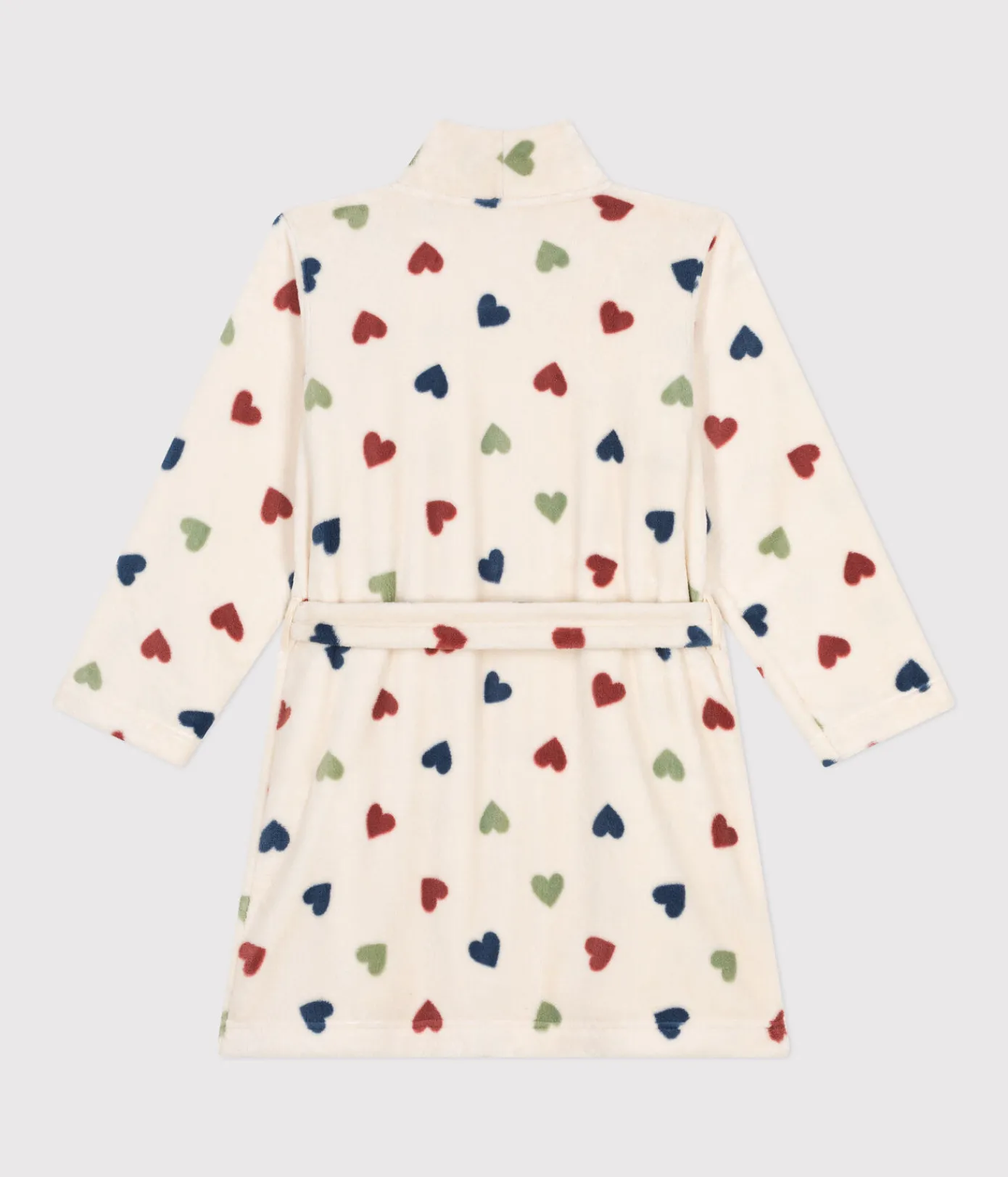 Petit Bateau Heim- Und Badetextilien|Heim- Und Badetextilien*Gemusterter Kinder-Morgenmantel aus Fleece weiss AVALANCHE/ MULTICO