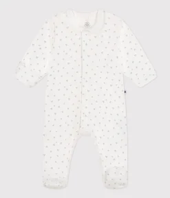 Petit Bateau Schlafanzüge, Strampler|Newborn*Gemusterter Strampler aus Baumwolle blau MARSHMALLOW/weiss GOMME