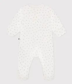 Petit Bateau Schlafanzüge, Strampler|Newborn*Gemusterter Strampler aus Baumwolle blau MARSHMALLOW/weiss GOMME