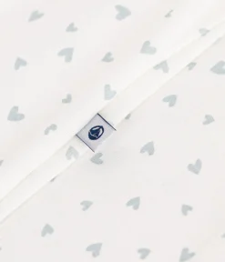 Petit Bateau Schlafanzüge, Strampler|Newborn*Gemusterter Strampler aus Baumwolle blau MARSHMALLOW/weiss GOMME
