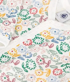 Petit Bateau Schlafanzüge, Strampler*Gemusterter Strampler ohne Füßchen aus Baumwolle weiss MARSHMALLOW/weiss MULTICO