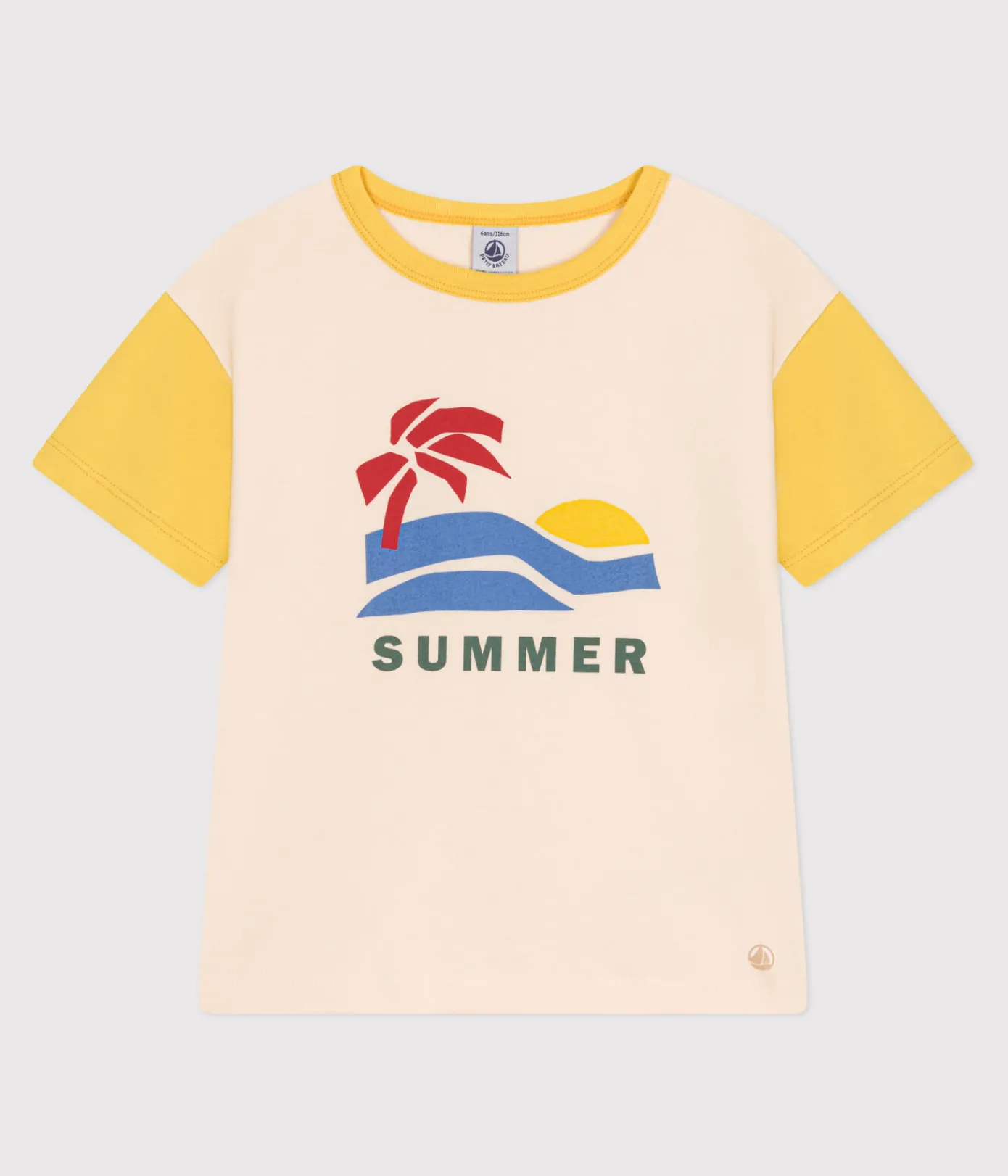 Petit Bateau T-Shirts, Poloshirts, Hemden*Gemustertes Jungen-T-Shirt aus Jersey gelb AVALANCHE/ NECTAR