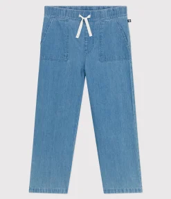 Petit Bateau Shorts, Jeans, Hosen*Gerade geschnittene Hose aus leichtem Denim Kinder/Jungen blau DENIM CLAIR