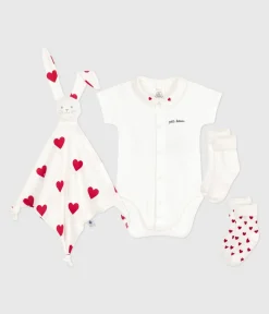 Petit Bateau Sets, Overalls & Latzhosen|Newborn*Geschenkset zur Geburt Strampler, Kuscheltier und Söckchen aus Baumwolle variante 1