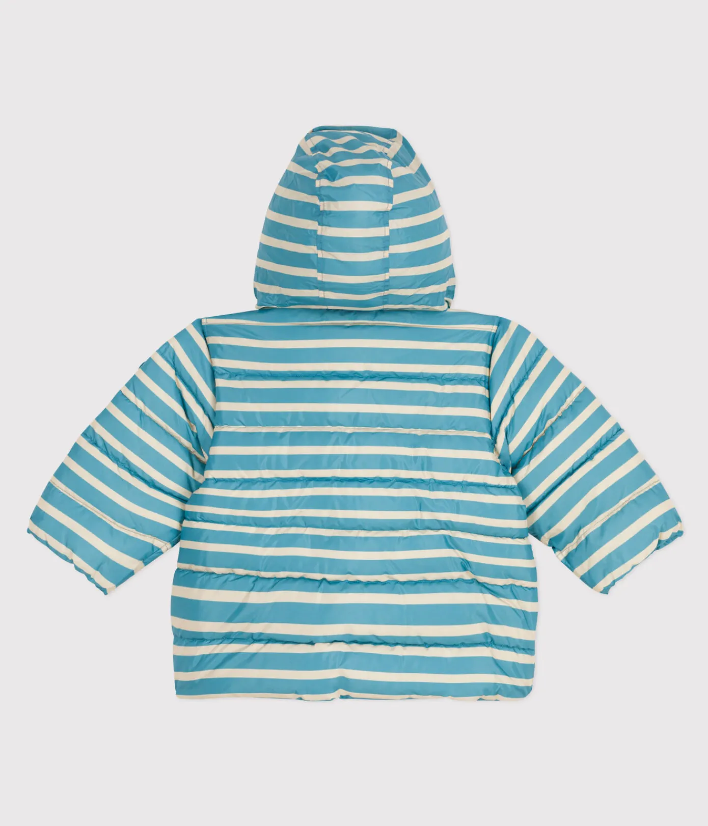 Petit Bateau Jacken, Anoraks*Gestreifter Baby-Anorak mit einziehbarer Kapuze blau AZUL/weiss AVALANCHE