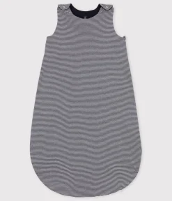 Petit Bateau Schlafsäcke, Decken|Newborn*Gestreifter Babyschlafsack aus Baumwolle, TOG 0,5 blau SMOKING/weiss MARSHMALLOW