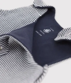 Petit Bateau Schlafsäcke, Decken|Newborn*Gestreifter Babyschlafsack aus Baumwolle, TOG 0,5 blau SMOKING/weiss MARSHMALLOW