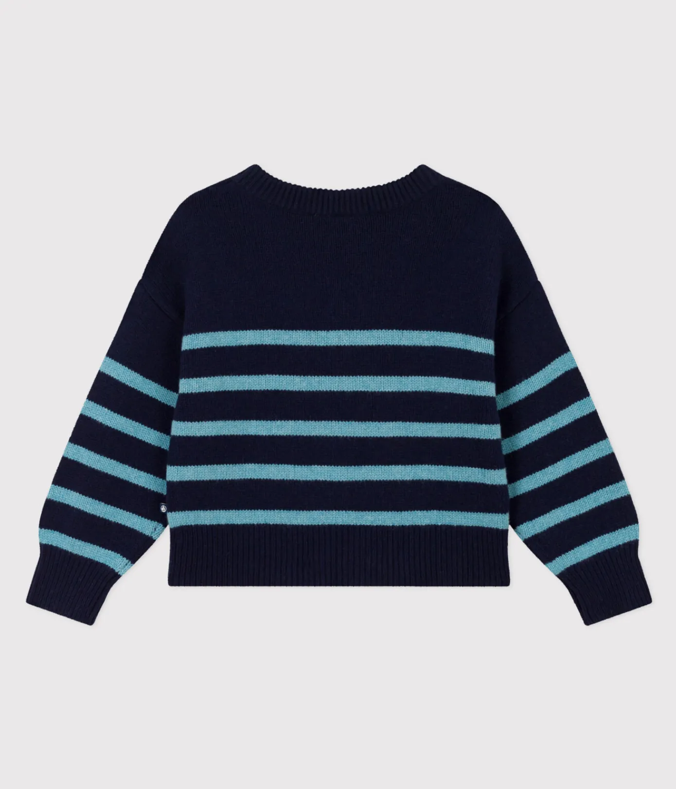 Petit Bateau Sweatshirts, Pullover, Cardigans|Sweatshirts, Pullover, Cardigans*Gestreifter Kinderpullover aus Wolle und Baumwolle für Mädchen/Jungen SMOKING/ AZUL