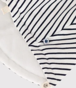 Petit Bateau Jacken, Anoraks|Newborn*Gestreiftes Baby-Cape aus Baumwolle weiss MARSHMALLOW/blau SMOKING