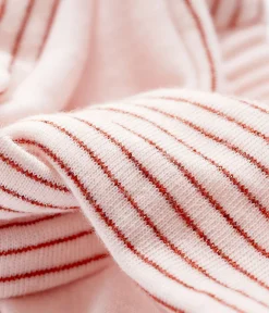 Petit Bateau Accessoires, Sonnenhüte, Caps*Gestreiftes Baby-Haarband aus doppelt gewirkter Baumwolle Mädchen rosa FLEUR/rosa COPPER