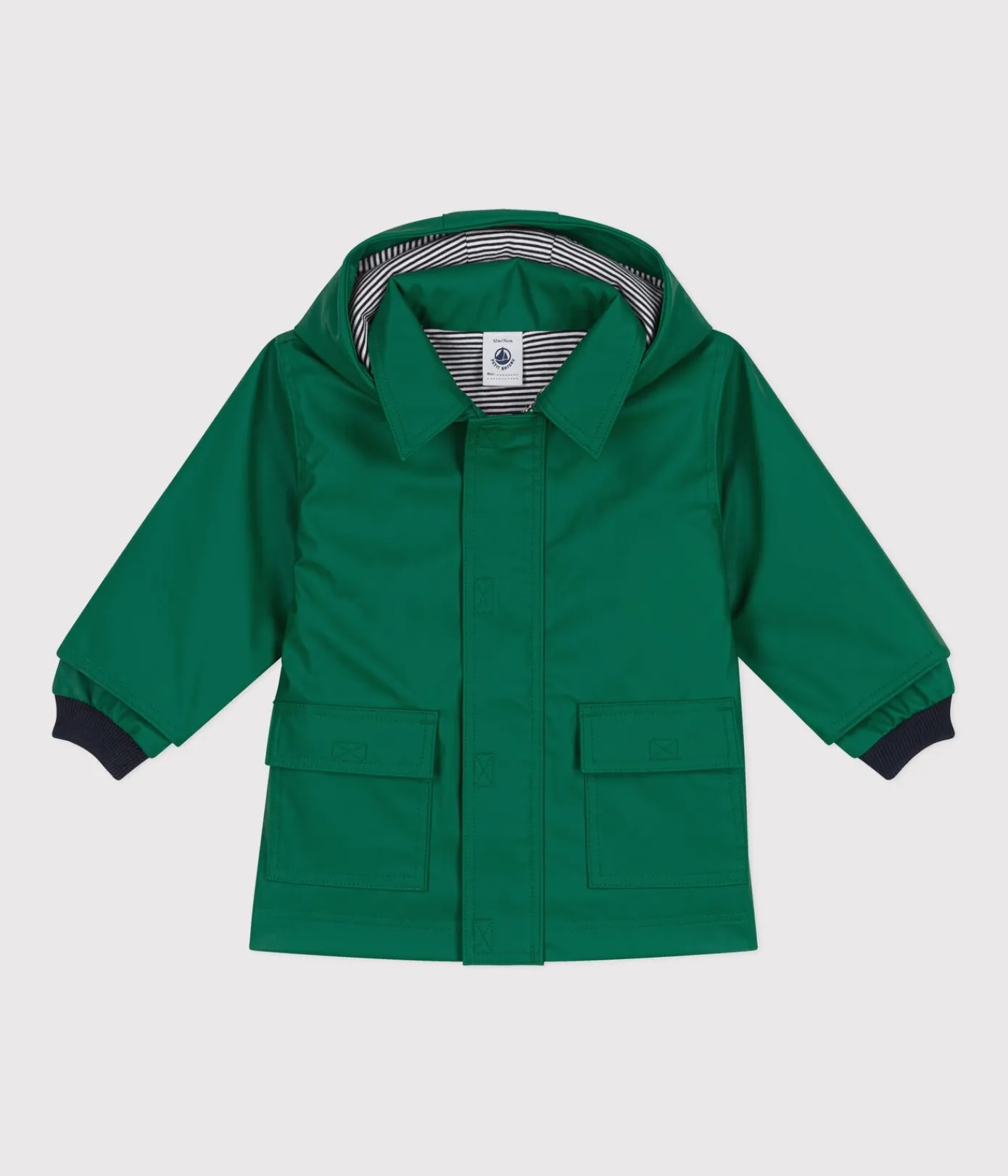 Petit Bateau Jacken, Anoraks*Ikonische Baby-Regenjacke grün JARDIN