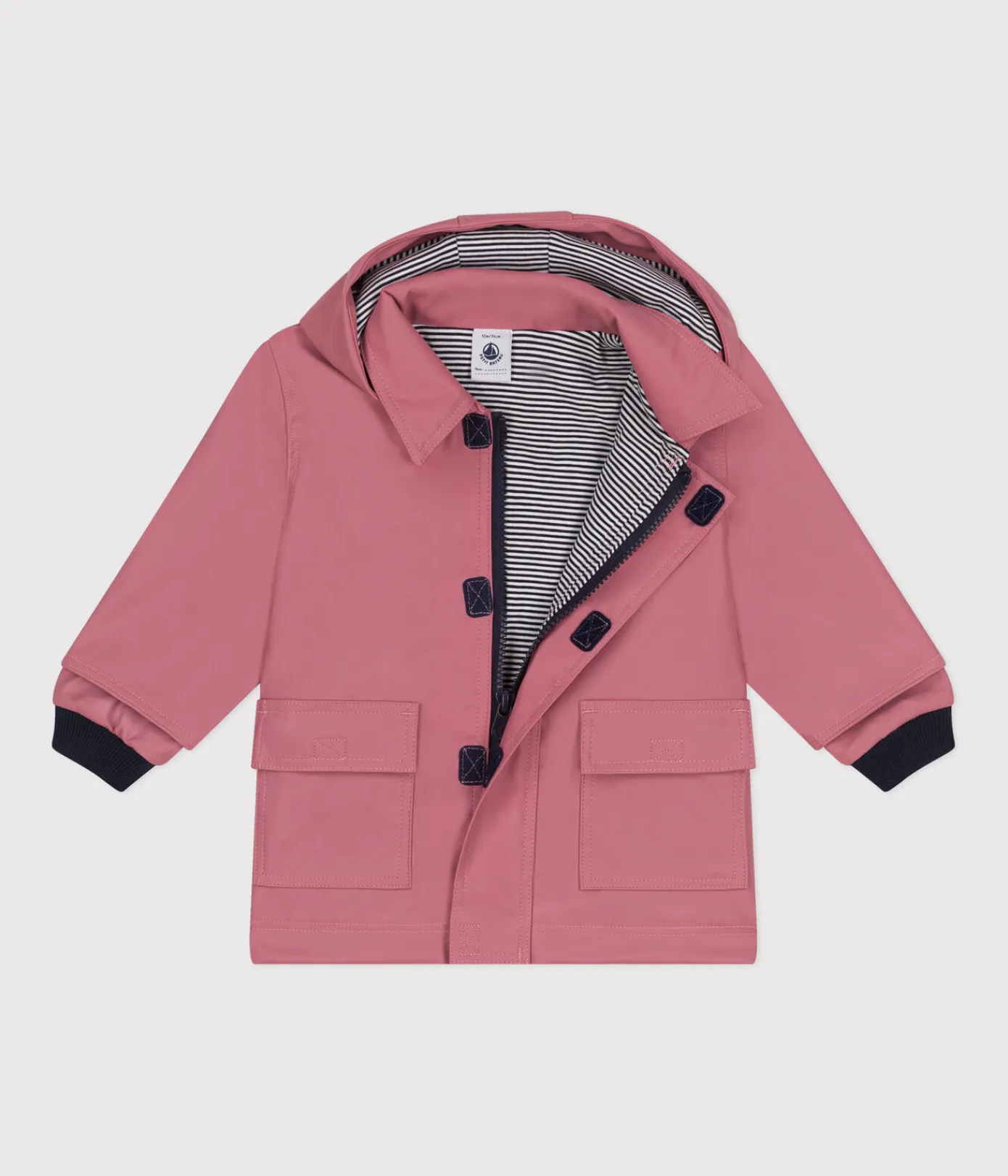 Petit Bateau Jacken, Anoraks*Ikonische Baby-Regenjacke rosa ROSEWOOD