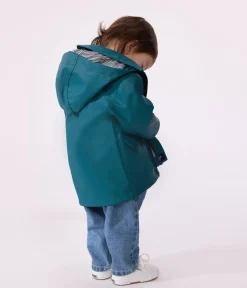 Petit Bateau Jacken, Anoraks*Ikonische Baby-Regenjacke aus wasserabweisendem Stoff grün DRAGONFLY