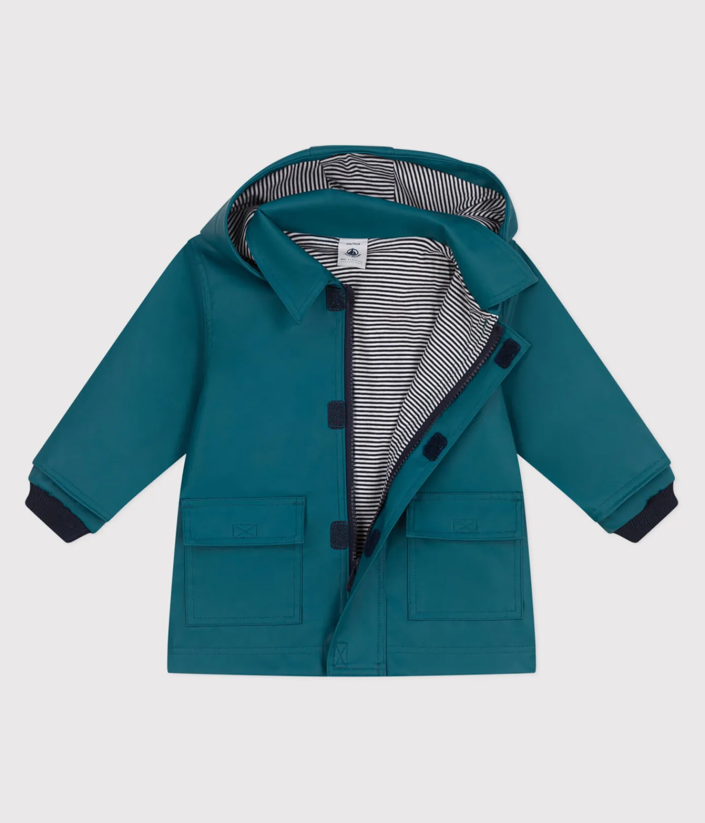 Petit Bateau Jacken, Anoraks*Ikonische Baby-Regenjacke aus wasserabweisendem Stoff grün DRAGONFLY