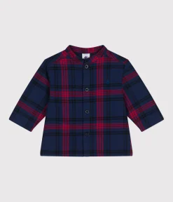 Petit Bateau T-Shirts, Oberteile*Kariertes Babyhemd aus Flanell blau SMOKING/weiss MULTICO