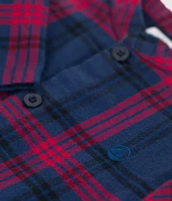 Petit Bateau T-Shirts, Oberteile*Kariertes Babyhemd aus Flanell blau SMOKING/weiss MULTICO