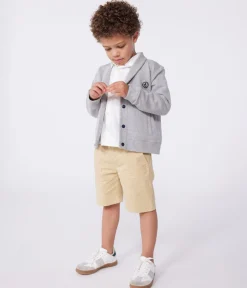 Petit Bateau Sweatshirts, Pullover, Cardigans*Kinder Cardigan aus Baumwolle für Jungen grau CHATON CHINE