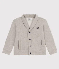Petit Bateau Sweatshirts, Pullover, Cardigans*Kinder Cardigan aus Baumwolle für Jungen grau CHATON CHINE