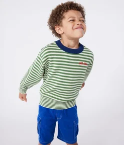 Petit Bateau Shorts, Jeans, Hosen*Kinder Cargo-Bermuda aus Baumwolle blau SURF
