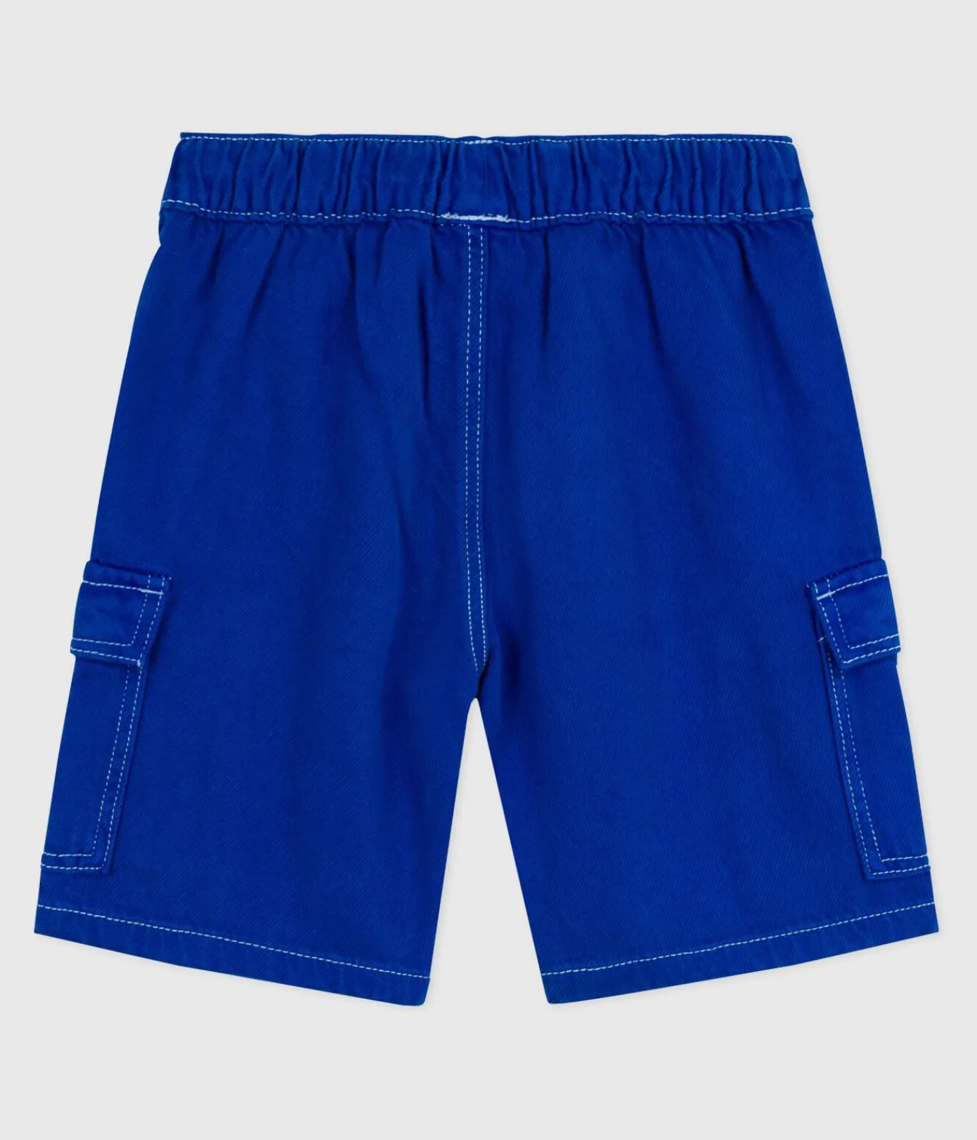 Petit Bateau Shorts, Jeans, Hosen*Kinder Cargo-Bermuda aus Baumwolle blau SURF