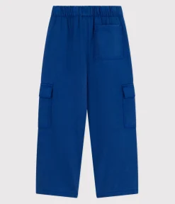 Petit Bateau Shorts, Jeans, Hosen*Kinder Cargo-Hose aus einfarbigem Lyocell. blau INCOGNITO
