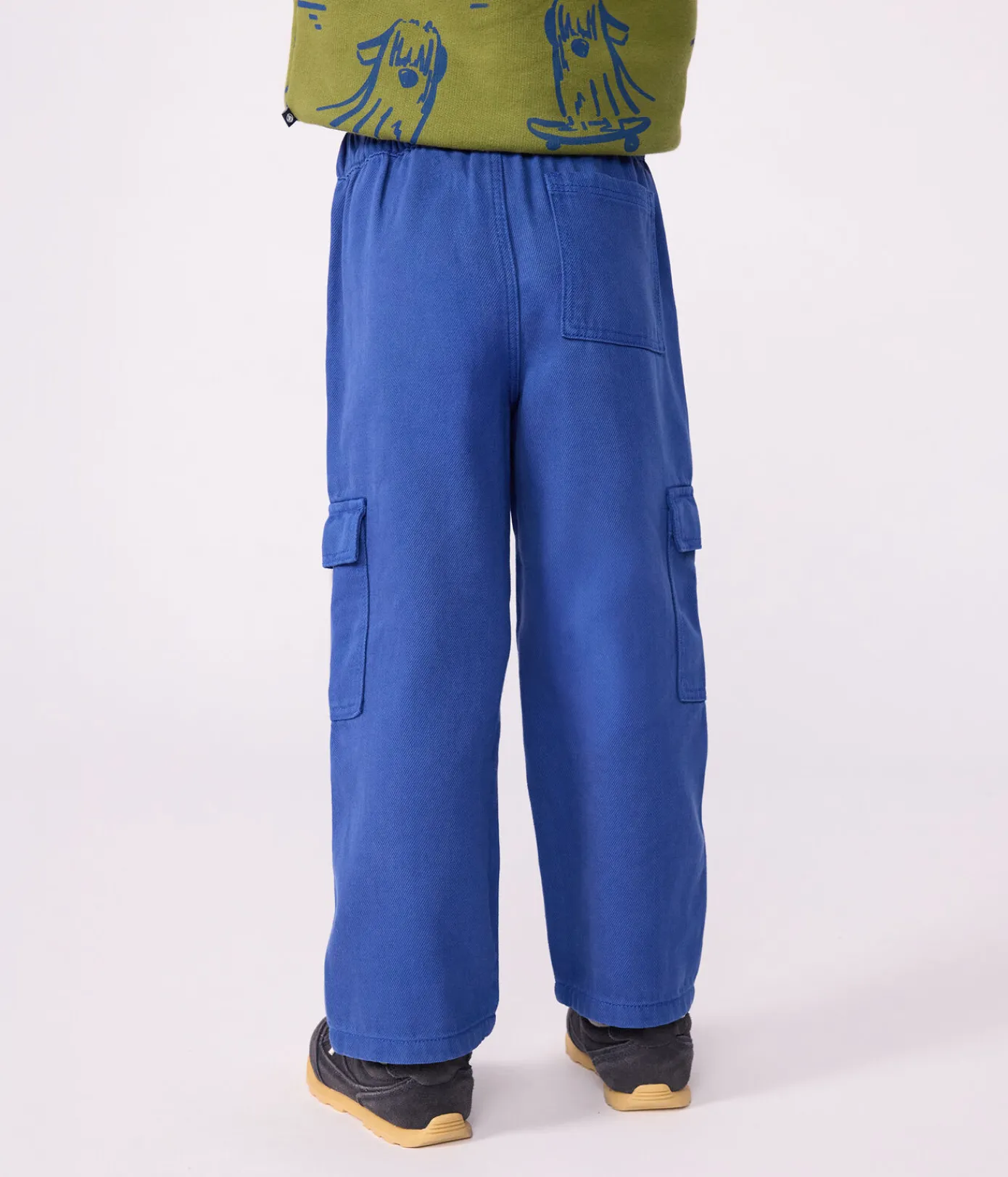 Petit Bateau Shorts, Jeans, Hosen*Kinder Cargo-Hose aus einfarbigem Lyocell. blau INCOGNITO