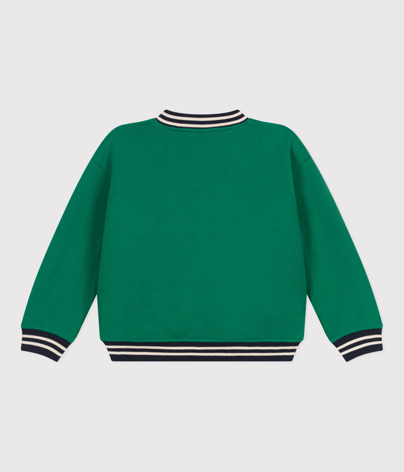 Petit Bateau Mäntel, Jacken, Regenjacken*Kinder College-Jacke aus Molton und Sherpa für Jungen grün JARDIN