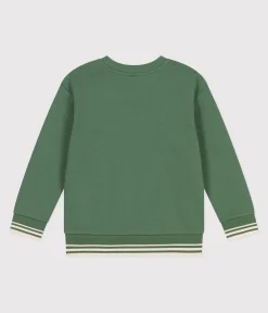 Petit Bateau Sweatshirts, Pullover, Cardigans*Kinder Unisex-Sweatshirt aus bedruckter Baumwolle grün PALMERAIE