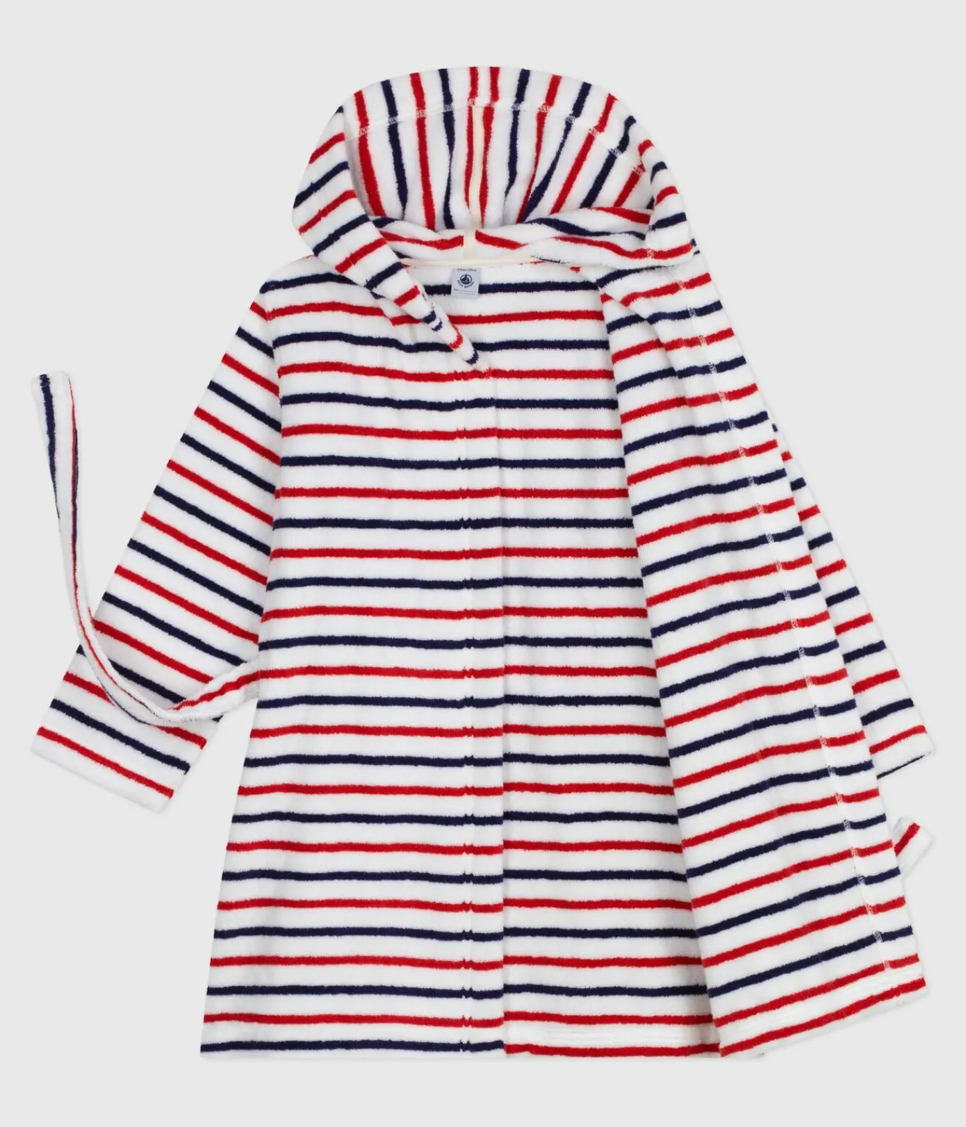 Petit Bateau Heim- Und Badetextilien|Heim- Und Badetextilien*Kinder-Bademantel aus Frottee mit Streifen weiss MARSHMALLOW/weiss MULTICO