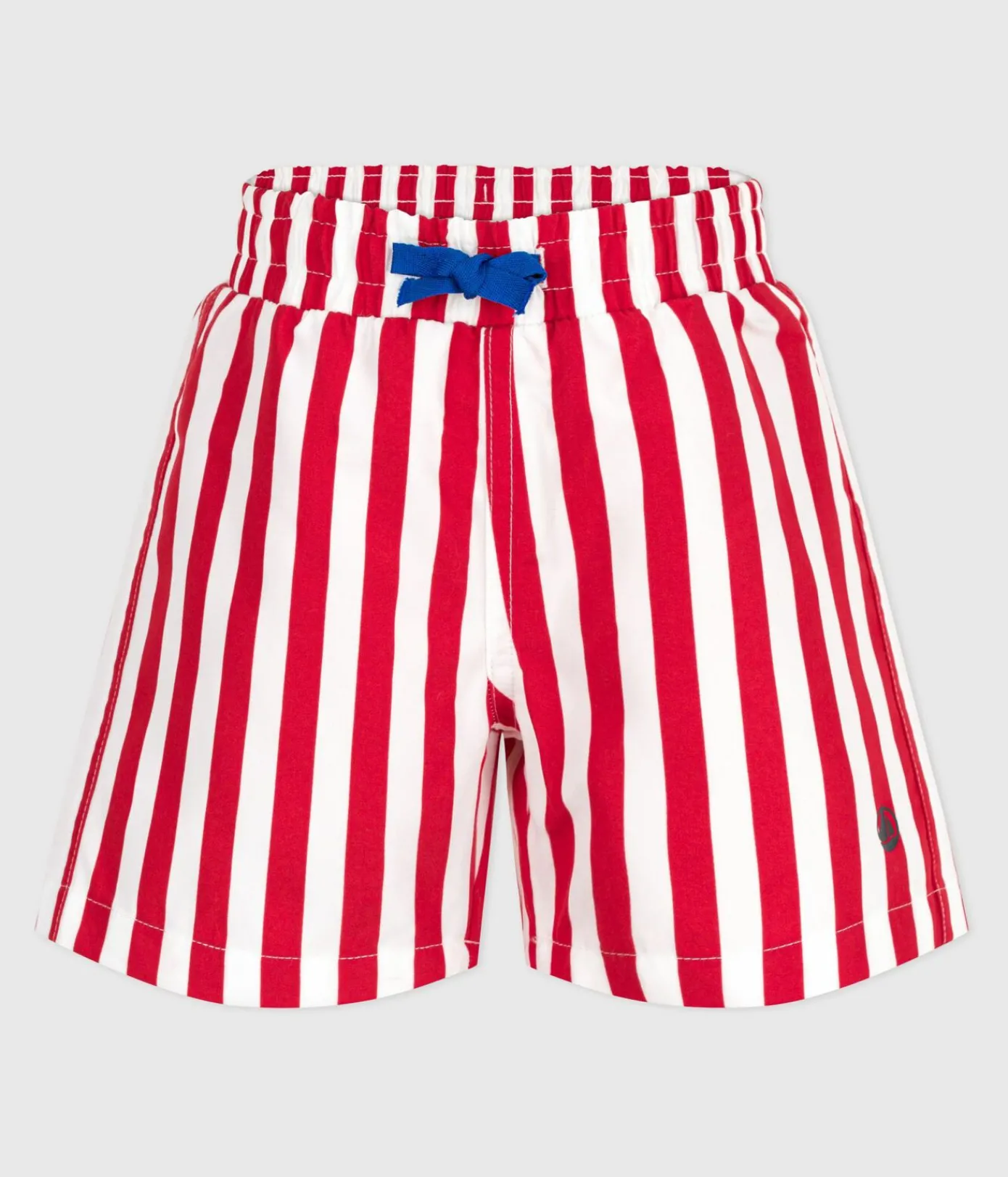 Petit Bateau Bademode, Uv-Kleidung*Kinder-Badeshorts mit Streifen ROT MARSHMALLOW/ SPI