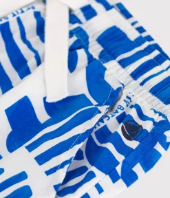 Petit Bateau Shorts, Jeans, Hosen*Kinder-Bermudashorts aus bedruckter Baumwolle blau MARSHMALLOW/ PORCELANA