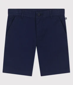 Petit Bateau Shorts, Jeans, Hosen*Kinder-Bermudashorts aus einfarbiger Baumwolle blau MEDIEVAL