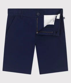 Petit Bateau Shorts, Jeans, Hosen*Kinder-Bermudashorts aus einfarbiger Baumwolle blau MEDIEVAL