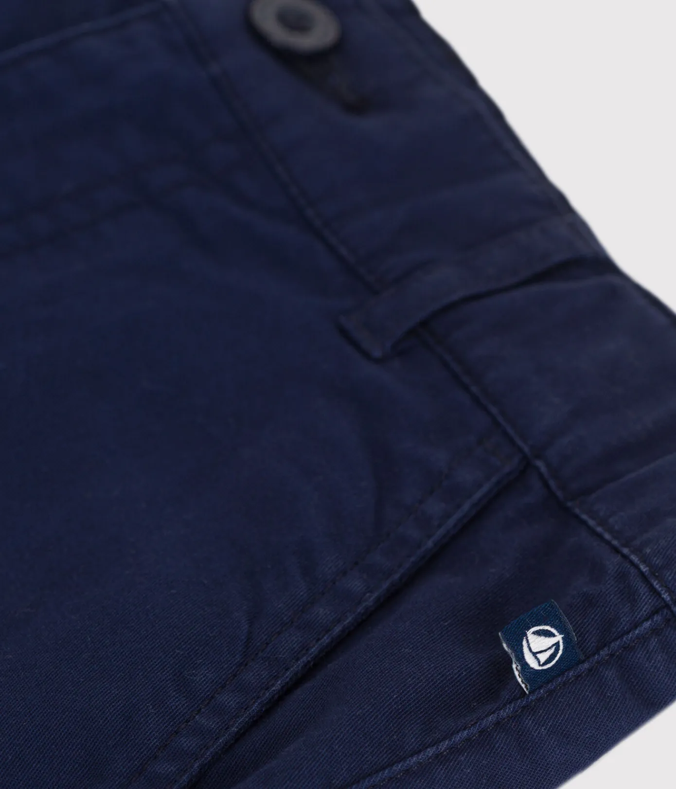 Petit Bateau Shorts, Jeans, Hosen*Kinder-Bermudashorts aus einfarbiger Baumwolle blau MEDIEVAL