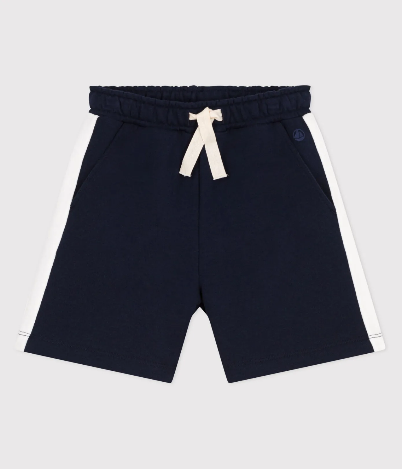 Petit Bateau Shorts, Jeans, Hosen*Kinder-Bermudashorts aus einfarbiger Baumwolle blau SMOKING