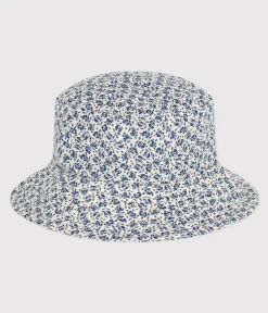 Petit Bateau Accessoires, Mützen, Caps*Kinder-Breitkrempiger Hut aus Musselin mit Blumen AVALANCHE/ INCOGNITO