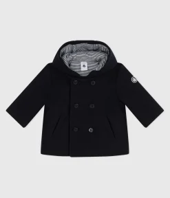 Petit Bateau Jacken, Anoraks*Kinder-Caban aus einfarbiger Schurwolle blau SMOKING