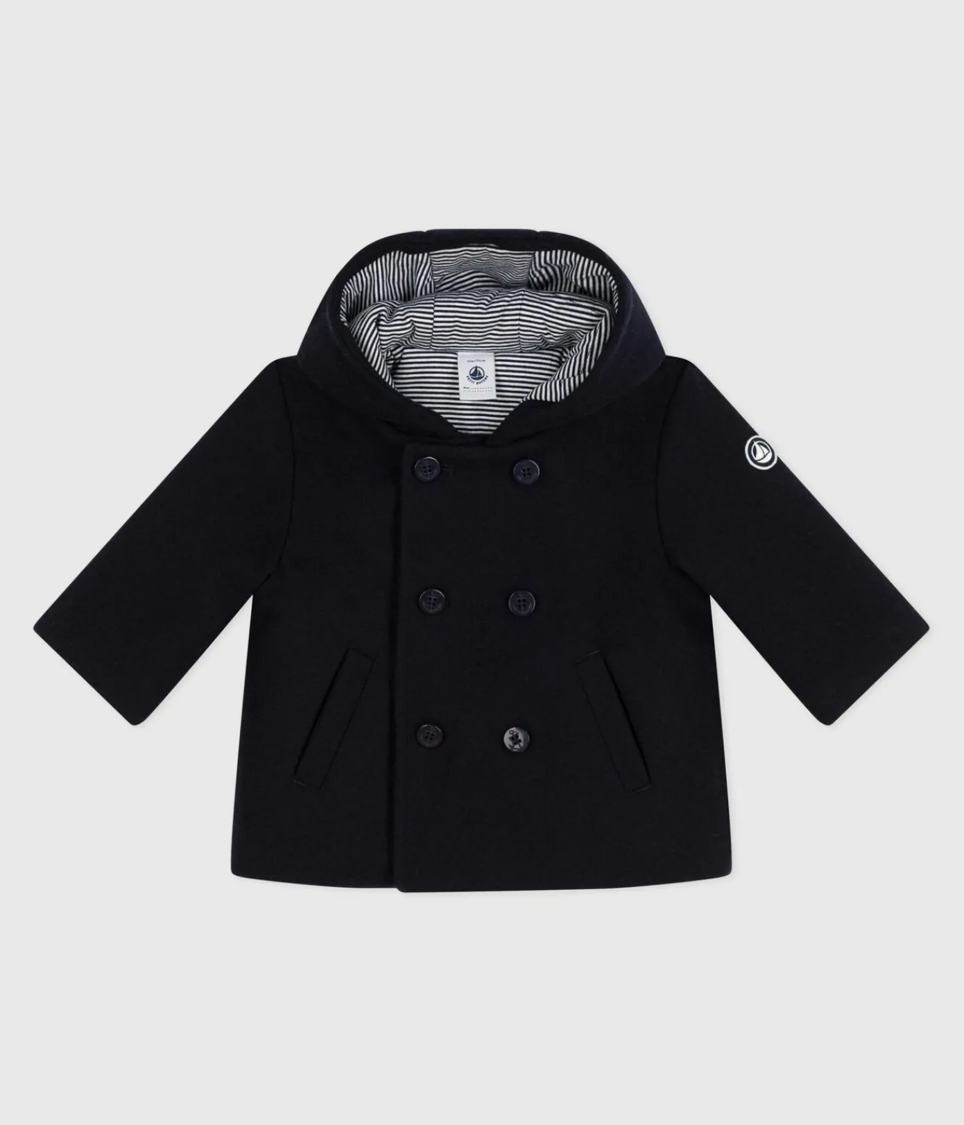 Petit Bateau Jacken, Anoraks*Kinder-Caban aus einfarbiger Schurwolle blau SMOKING