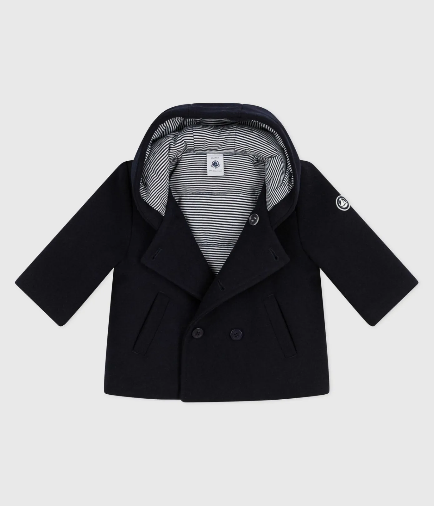 Petit Bateau Jacken, Anoraks*Kinder-Caban aus einfarbiger Schurwolle blau SMOKING