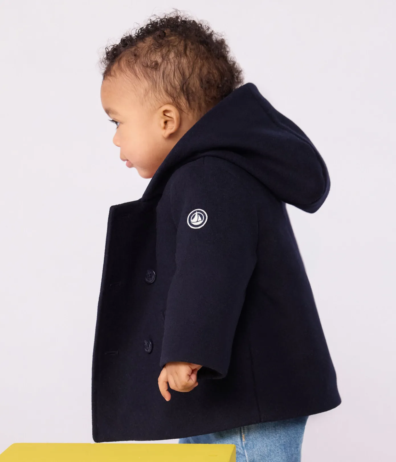 Petit Bateau Jacken, Anoraks*Kinder-Caban aus einfarbiger Schurwolle blau SMOKING