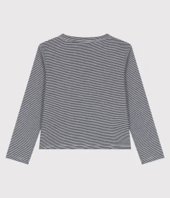 Petit Bateau Sweatshirts, Pullover, Cardigans*Kinder-Cardigan aus Baumwolle mit Streifen blau SMOKING/weiss MARSHMALLOW