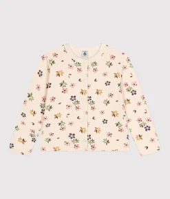 Petit Bateau Sweatshirts, Pullover, Cardigans*Kinder-Cardigan aus Doppeljersey für Mädchen weiss AVALANCHE/ MULTICO