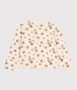 Petit Bateau Sweatshirts, Pullover, Cardigans*Kinder-Cardigan aus Doppeljersey für Mädchen weiss AVALANCHE/ MULTICO