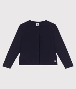Petit Bateau Sweatshirts, Pullover, Cardigans*Kinder-Cardigan aus einfarbiger Baumwolle blau SMOKING